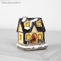 Светодиодная фигура &laquo;Зимний домик&raquo;, керамика, батарейки AG13х2 (в комплекте), свечение тёплое белое