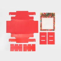 Коробка под 9 конфет с ячейками &laquo;Яркий новый год&raquo; 14,5 х 14,5 х 3,5 см, Новый год