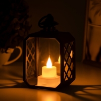 Ночник "Фонарь малый" LED от батареек 3хLR44 черный 9,5х6,5х15,5 см Ночник "Фонарь малый" LED от батареек 3хLR44 черный 9,5х6,5х15,5 см