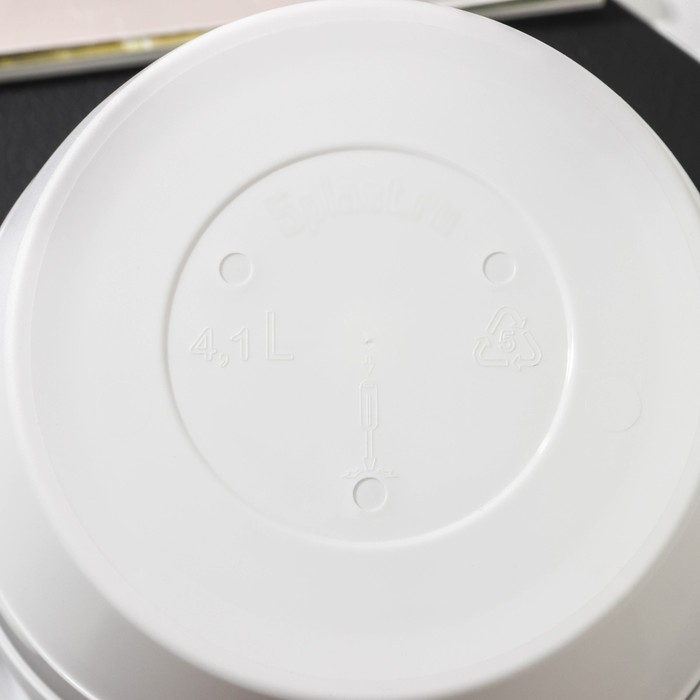 Горшок для цветов с поддоном &laquo;Венеция&raquo;, 4,1 л, d=21 см, цвет белый