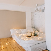 Гирлянда &laquo;Нить&raquo; 10 м, IP20, прозрачная нить, 100 LED, свечение тёплое белое, 8 режимов, 220 В