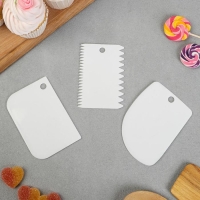 Шпатели кондитерские, набор «Сладости» 11.5×8 см, 11.2×6.5 см, 10×7 см, 3 шт Шпатели кондитерские, набор «Сладости» 11.5×8 см, 11.2×6.5 см, 10×7 см, 3 шт