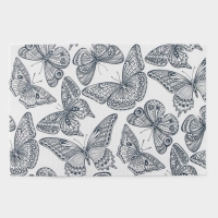 Салфетки сервировочные на стол Доляна &laquo;Бабочки&raquo;, 4 шт, 45&times;30 см