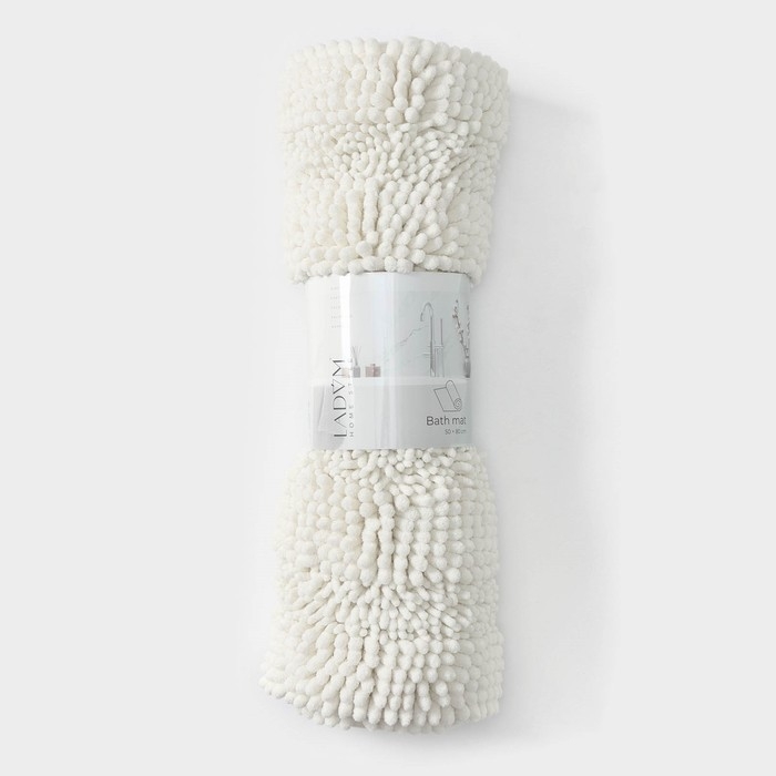 Коврик для дома LaDо́m, букли, плотность 1900 г, 50×80 см, цвет белый Коврик для дома LaDо́m, букли, плотность 1900 г, 50×80 см, цвет белый