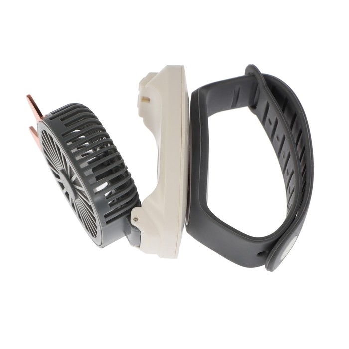 Мини вентилятор в форме наручных часов LOF-09, 3 скорости, подсветка, серый Мини вентилятор в форме наручных часов LOF-09, 3 скорости, подсветка, серый