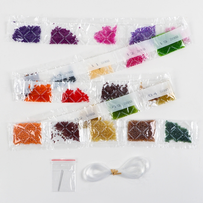 Набор для вышивания картины бисером "Фрукты в корзине" ZX3013