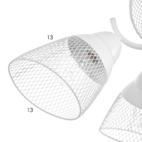 Люстра "Грэйс" 5х60Вт Е27 Белый 56х56х28см Люстра "Грэйс" 5х60Вт Е27 Белый 56х56х28см