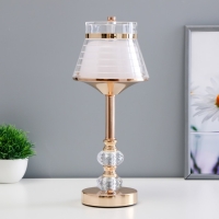 Настольная лампа сенсорная "Кадди" LED 3Вт 3000-6000К USB АКБ диммер золото 14х14х36 см Настольная лампа сенсорная "Кадди" LED 3Вт 3000-6000К USB АКБ диммер золото 14х14х36 см