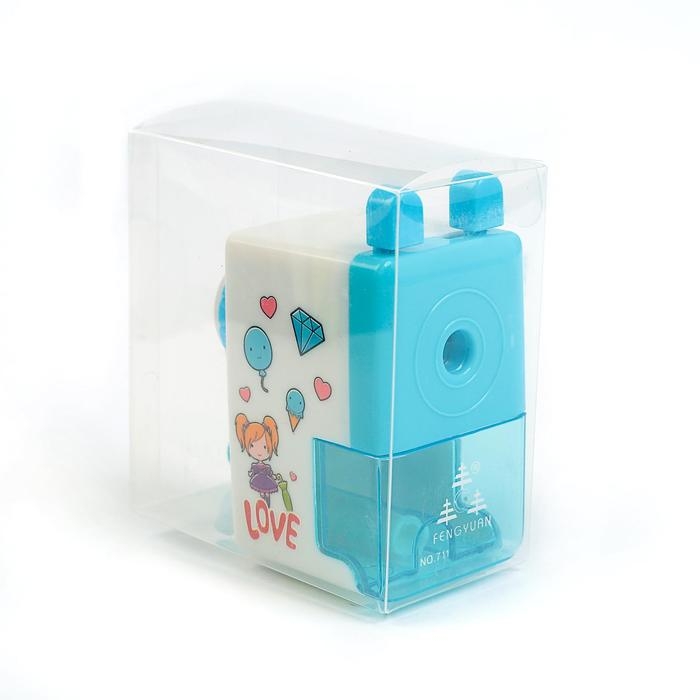 Точилка механическая с контейнером Точилка механическая с контейнером "Классика", МИКС