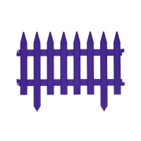 Ограждение декоративное, 35 × 210 см, 5 секций, пластик, сиреневое, GOTIKA, Greengo Ограждение декоративное, 35 × 210 см, 5 секций, пластик, сиреневое, GOTIKA, Greengo