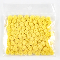 Набор деталей для декора &laquo;Бомбошки&raquo;, 100 шт., размер одной шт. &mdash; 1 см, цвет жёлтый