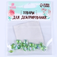 Камешки декоративные для творчества, набор 15 шт., цвет светло-зелёный, камни &mdash; от 6 до 14 мм