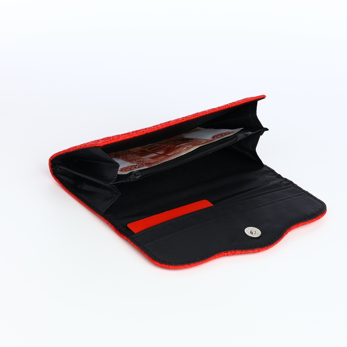 Кошелёк женский на магните, цвет красный Кошелёк женский на магните, цвет красный
