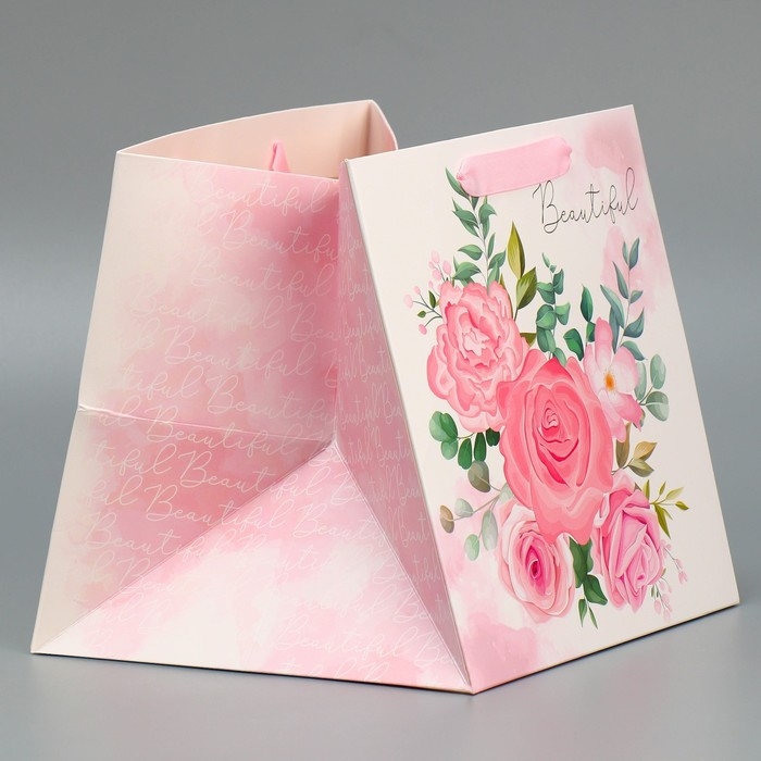 Пакет подарочный квадратный, упаковка, For you my beaty, 20 х 20 х 20 см Пакет подарочный квадратный, упаковка, For you my beaty, 20 х 20 х 20 см