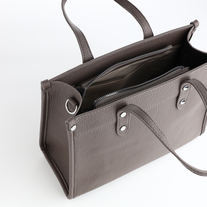 Сумка женская на молнии, TEXTURA, средний размер, цвет коричневый Сумка женская на молнии, TEXTURA, средний размер, цвет коричневый