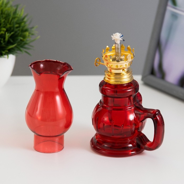 Керосиновая лампа красный 8х6х20 см RISALUX Керосиновая лампа красный 8х6х20 см RISALUX