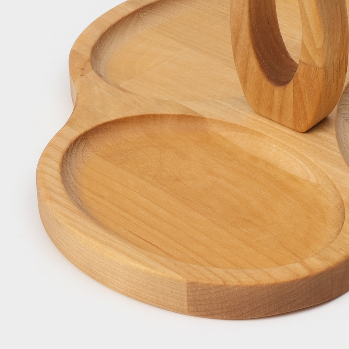 Менажница Adelica, 3 секции, с ручкой, 22×1,8 см, массив берёзы Менажница Adelica, 3 секции, с ручкой, 22×1,8 см, массив берёзы