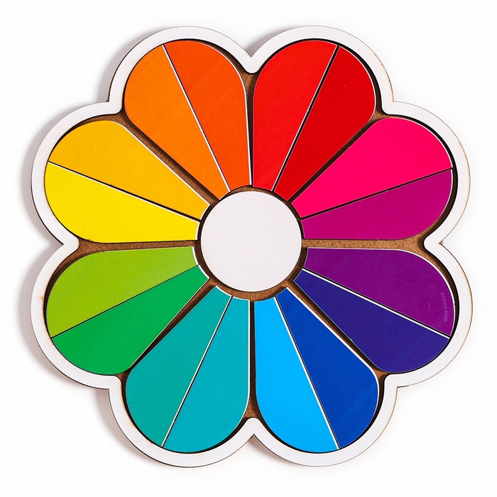 Головоломка деревянная для детей «Цветок», изучаем цвета Головоломка деревянная для детей «Цветок», изучаем цвета