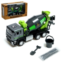 Грузовик металлический «Бетон», инерция, свет и звук, подвижные детали Грузовик металлический «Бетон», инерция, свет и звук, подвижные детали