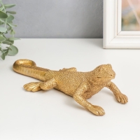 Сувенир полистоун "Золотая ящерка" 7х9х25 см Сувенир полистоун "Золотая ящерка" 7х9х25 см