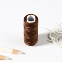 Нитки вощёные, круглые, 300D/3, 0,35 мм, 60 ± 2 м, цвет коричневый Нитки вощёные, круглые, 300D/3, 0,35 мм, 60 ± 2 м, цвет коричневый