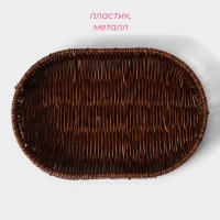 Корзинка для подачи Доляна &laquo;Огайо&raquo;, 31&times;21&times;5 см, овальная, цвет коричневый