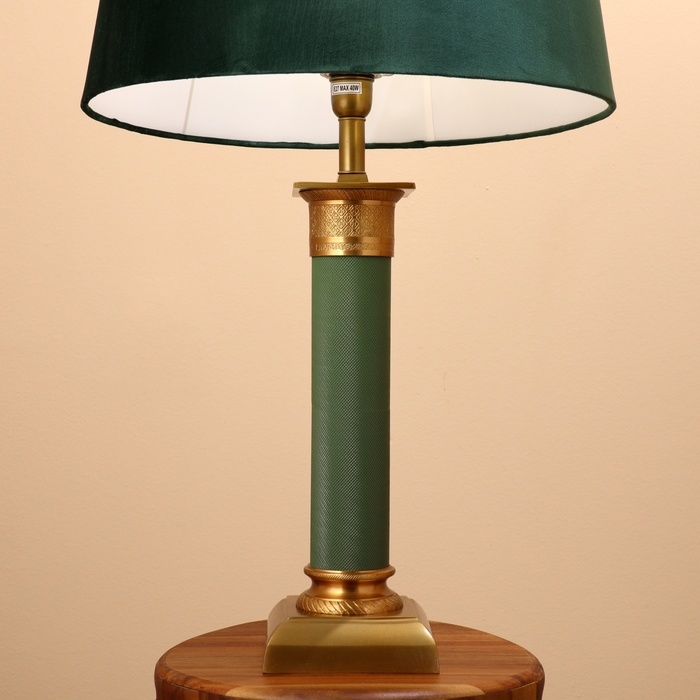 Светильник настольный "Гринч" зелёный/золотистый 1х40Вт, Е27, 50х50х89 см