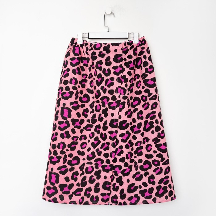 Полотенце для бани Leopard женское парео, 80х150&plusmn;4 см,хл., ваф. полотно, 160 гр/м2