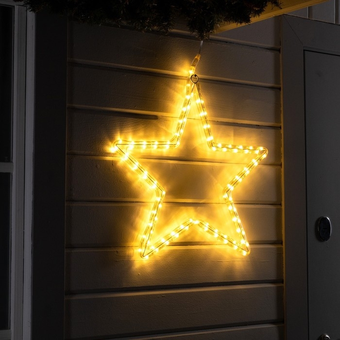 Светодиодная фигура &laquo;Звезда&raquo;, 56 см, дюралайт, 96 LED, 24 В, свечение тёплое белое