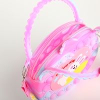 Сумка детская для девочки на молнии, pop it, цвет розовый