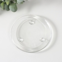 Подсвечник стеклянный для широких свечей d 7,7 см Подсвечник стеклянный для широких свечей d 7,7 см