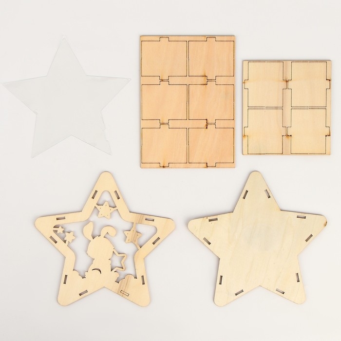 Новогодняя роспись по дереву &laquo;Новый год! Зайка&raquo; со светящимся песком