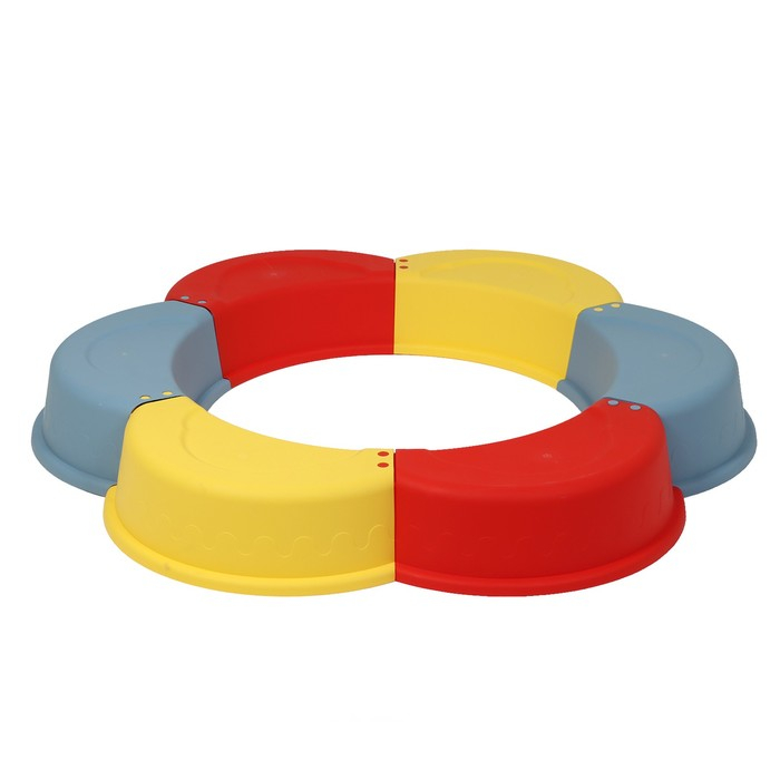 Песочница детская пластиковая, без крышки, 147 &times; 147 &times; 18 см, МИКС, &laquo;Ромашка&raquo;