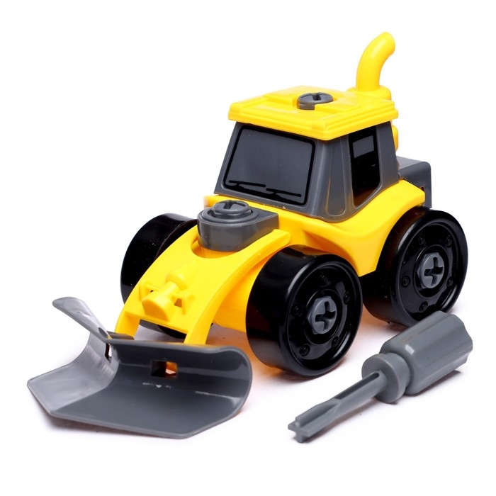 Конструктор винтовой &laquo;Трактор&raquo;, с отверткой, 22 детали, МИКС