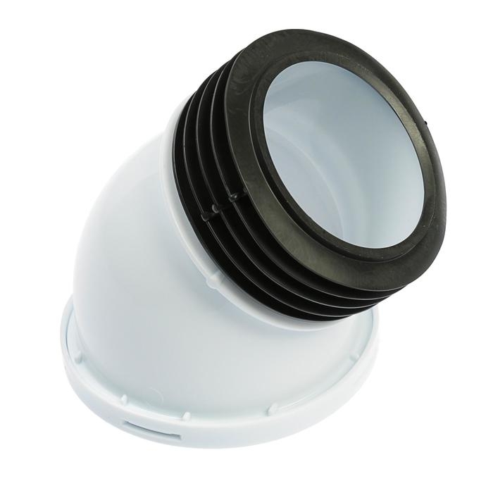 Труба фановая для унитаза "АНИ Пласт" W4228, 110 мм х 45&deg;, короткая