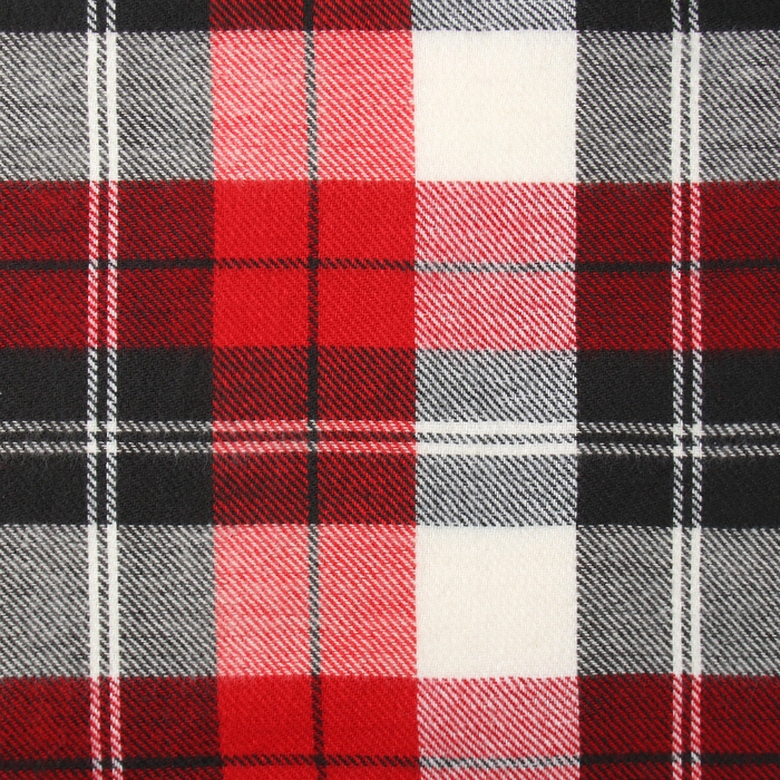 Плед Эльф 140х200см, 02/NOAN, цв.бел/красн/антр, новозеландская шерсть 70%, пэ30%