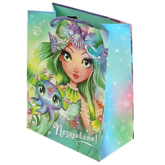 Пакет подарочный матовый M, 18 &times; 23 &times; 10 см