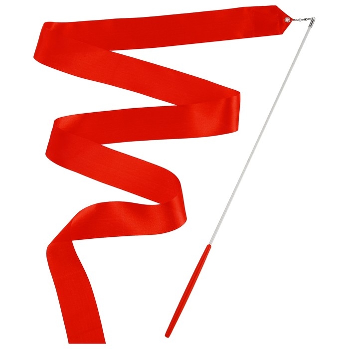 Лента гимнастическая с палочкой Grace Dance, 2 м, цвет красный Лента гимнастическая с палочкой Grace Dance, 2 м, цвет красный