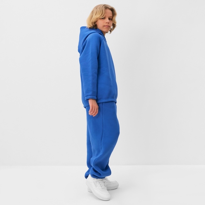 Костюм детский (худи, брюки) MINAKU: Basic Line KIDS, oversize, цвет синий, рост 134