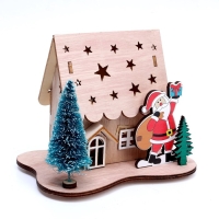 Новогодний декор с подсветкой &laquo;Дом со звёздами&raquo; 15,5 &times; 11 &times; 12 см