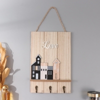 Крючки декоративные дерево "Домики" 19х29 см Крючки декоративные дерево "Домики" 19х29 см