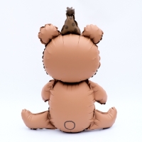 Шар фольгированный 23" «Мишка с тортом», матовый, цвет шоколадный Шар фольгированный 23" «Мишка с тортом», матовый, цвет шоколадный