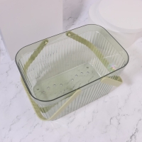 Органайзер для хранения, корзинка с ручками, 1 секция, 27 × 17 × 16,5 см, цвет полупрозрачный/МИКС Органайзер для хранения, корзинка с ручками, 1 секция, 27 × 17 × 16,5 см, цвет полупрозрачный/МИКС