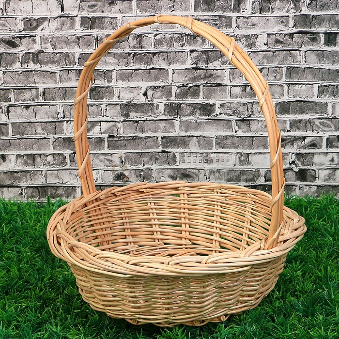 Корзина &laquo;Карина&raquo;, №2, Dдно=21 см, Dверх=28 см, H=8/29 см, ива