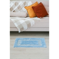 Коврик для дома Доляна «Вензель», 50×80 см, цвет голубой Коврик для дома Доляна «Вензель», 50×80 см, цвет голубой