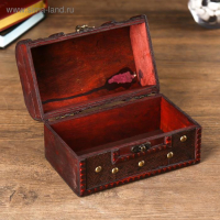Шкатулка дерево состаренная "С заклёпками" сундучок 10,5х18х11 см