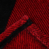 Плед Этель "Клетка черно-красн" 200*220 см,100% п/э, корал-флис 220 гр/м2