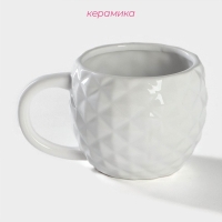 Кружка Доляна &laquo;Ананас&raquo;, 480 мл, цвет белый