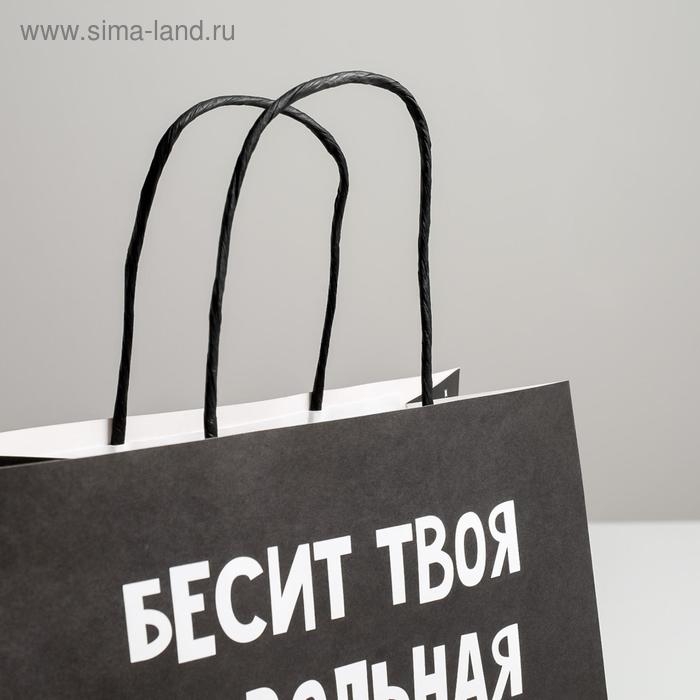Пакет подарочный, упаковка, &laquo;Бесит&raquo;, 22 х 22 х 11 см