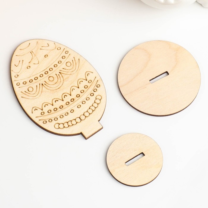 Яйцо деревянное пасхальное сувенирное "Старая Русь", 9&times;6 см